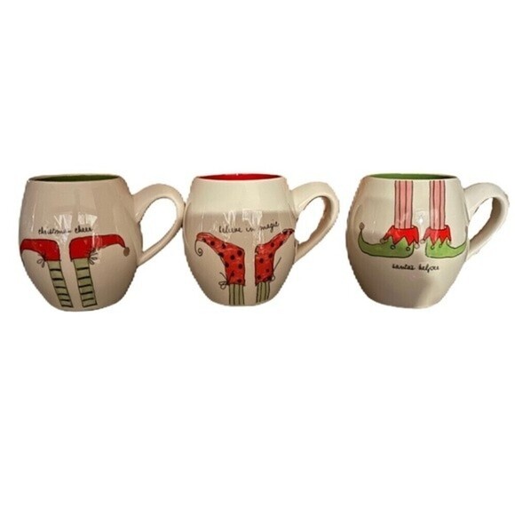 Rae Dunn Elf Feet Mug Set - Picture 1 of 4